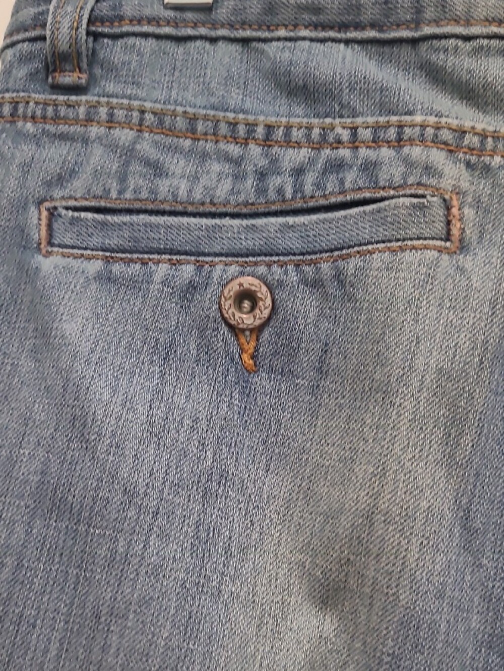Old Navy Light Blue Capris Wide Leg Jeans---Waist 34 Mid-Rise - Picture 6 of 11